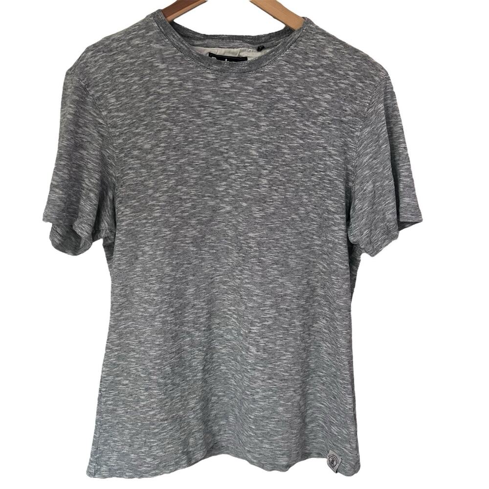Barbour Gray Crew Tee Shirt Women's Large Short Sleeve Classic British Heritage